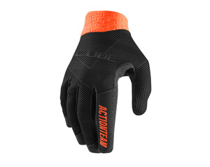 Cube rukavice PERFORMANCE LONG FINGER X ACTIONTEAM black orange