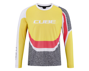 Cube dres VERTEX ROUND NECK JERSEY L/S yellow pink