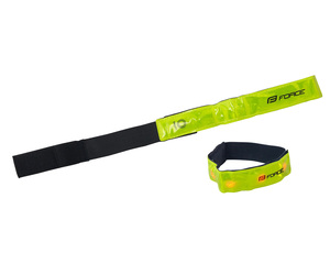 Force pásek reflexní s LED diodami 42 cm, žlutý