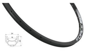 Force ráfek BASIC DISC, 559x19, černý