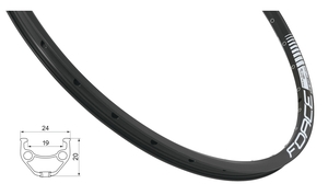 Force ráfek BASIC DISC, 584x19, černý