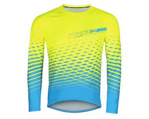 Force dres MTB ANGLE dlouhý rukáv, fluo-modrý