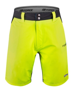 Force kraťasy BLADE MTB s odnímatelnou vložkou, černo-fluo