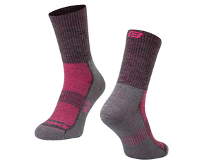 Force ponožky POLAR šedo-růžové