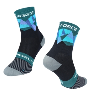 Force ponožky TRIANGLE černo-tyrkysové