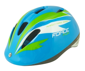Force dětská helma FUN STRIPES, modro-zeleno-bílá