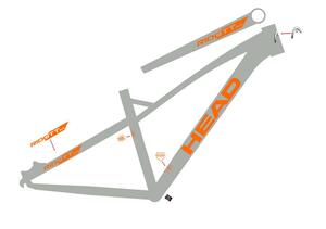 Head RIDOTT 2.0 grey/orange