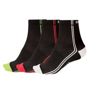 Endura ponožky COOLMAX STRIPE II socks 3x mix