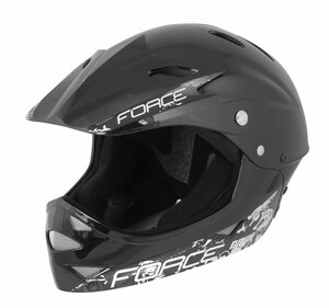 Force juniorská přilba DOWNHILL černá-lesk