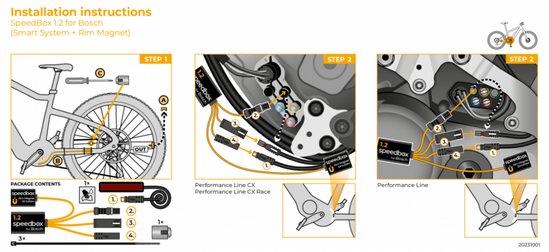 Speedbox tuningový čip 1.2 pro Bosch 4. generace se Smart Systémem + rim magnet