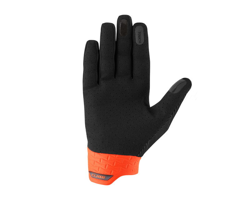 Cube rukavice PERFORMANCE LONG FINGER X ACTIONTEAM black orange