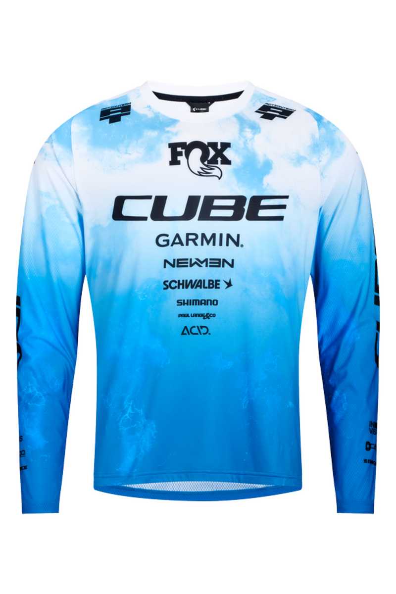 Cube dres VERTEX ROUND NECK X ACTIONTEAM L/S topas blue