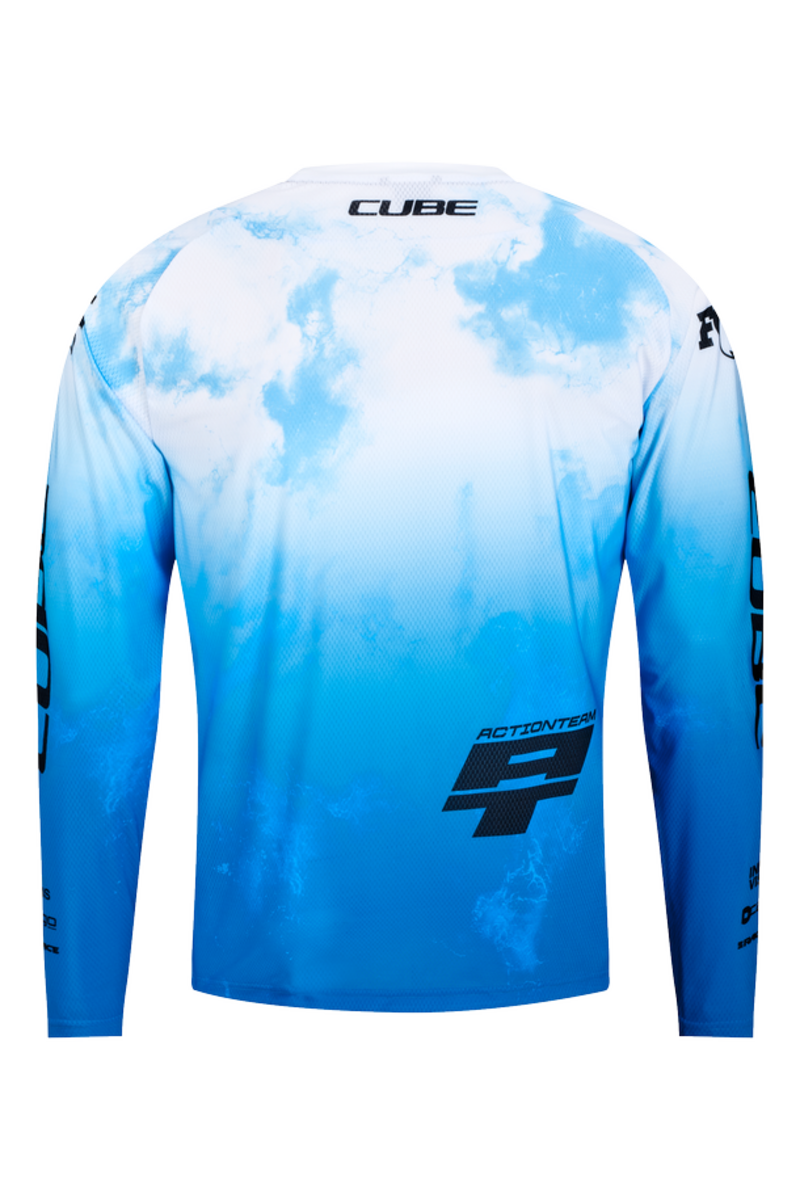 Cube dres VERTEX ROUND NECK X ACTIONTEAM L/S topas blue