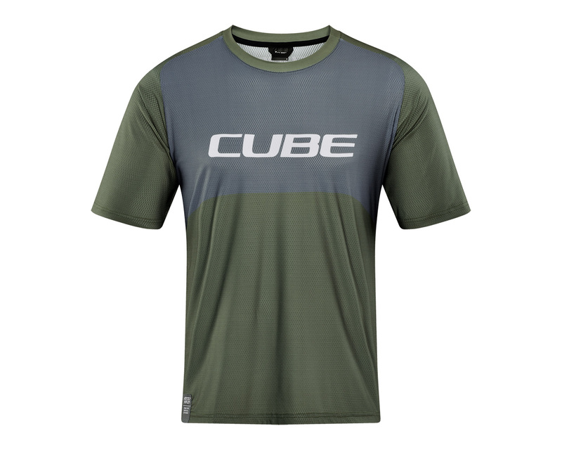 Cube dres VERTEX ROUND NECK TM S/S olive grey