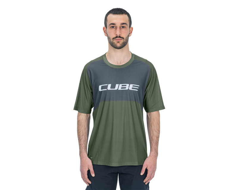 Cube dres VERTEX ROUND NECK TM S/S olive grey