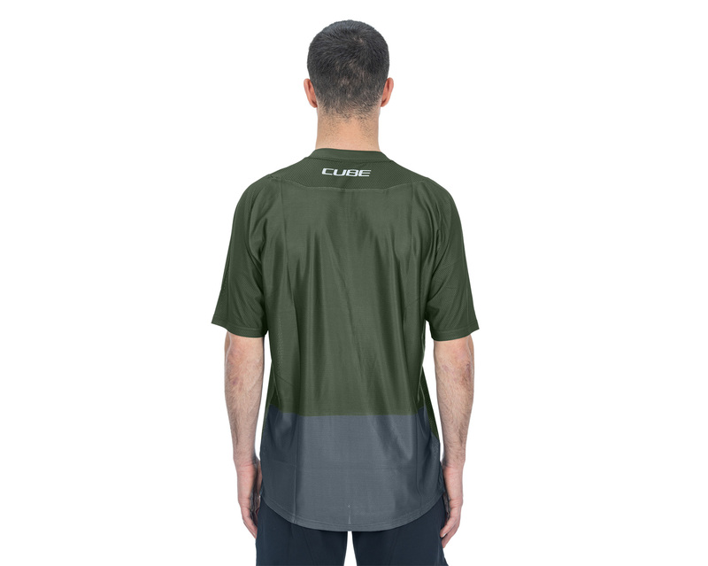 Cube dres VERTEX ROUND NECK TM S/S olive grey