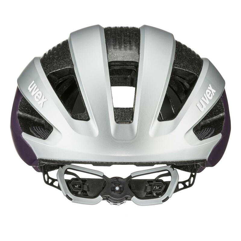 Uvex helma RISE CC WE silver - plum mat