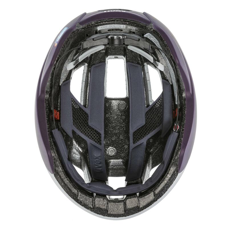 Uvex helma RISE CC WE silver - plum mat