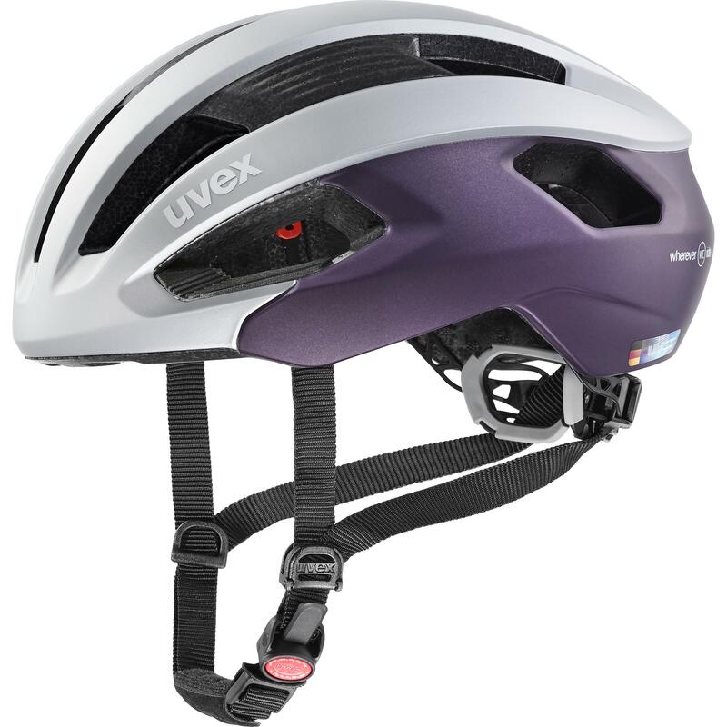 Uvex helma RISE CC WE silver - plum mat