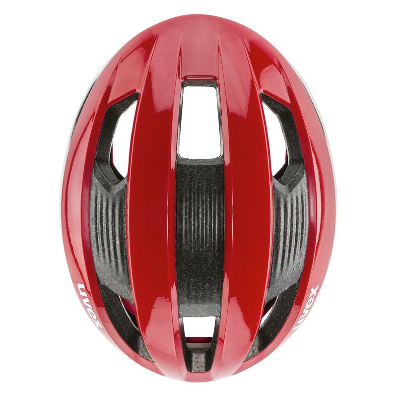 Uvex helma RISE CC red - white mat