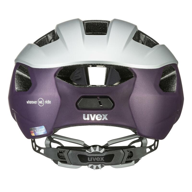 Uvex helma RISE CC WE silver - plum mat