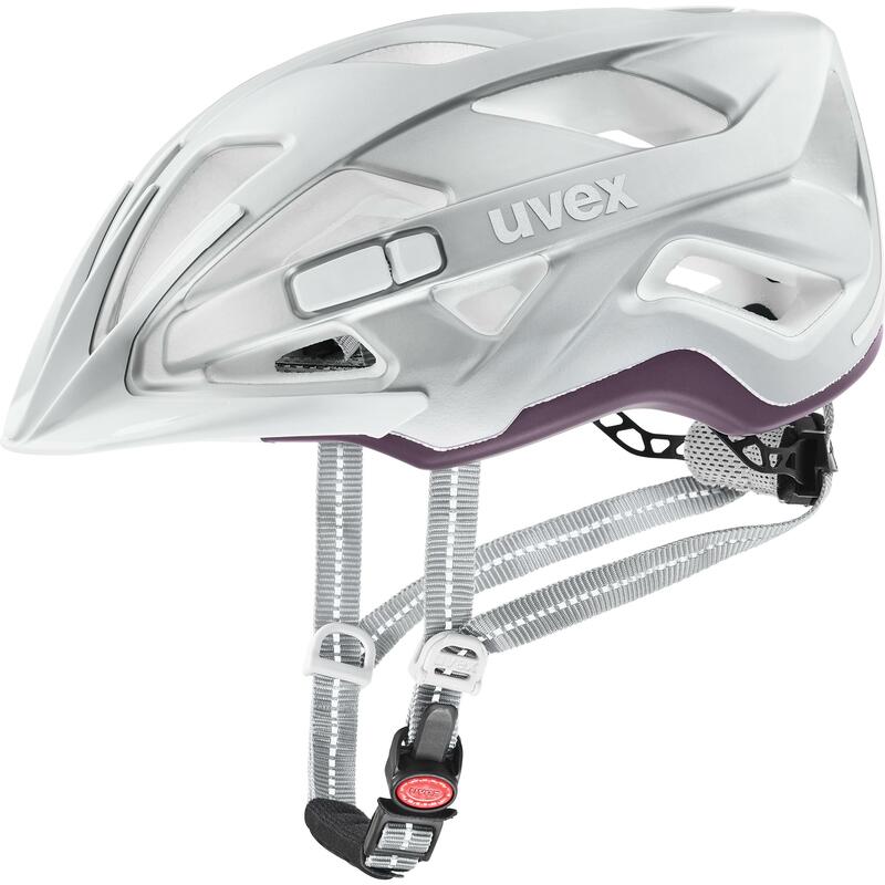 Uvex helma CITY ACTIVE silver - plum mat