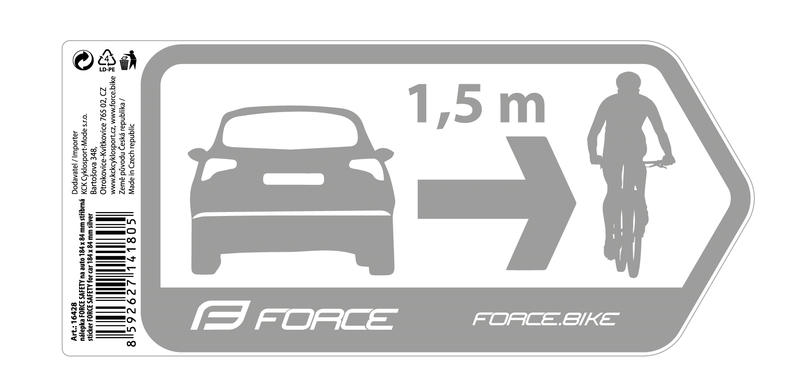 Force nálepka SAFETY na auto 184 x 84 mm