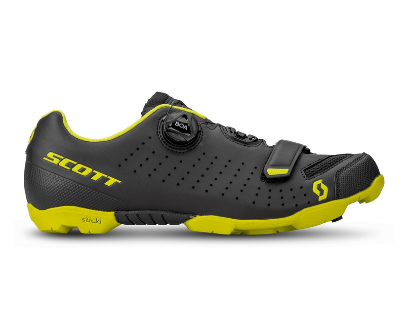 Scott cyklistická obuv MTB COMP BOA matt black/sulphur yellow