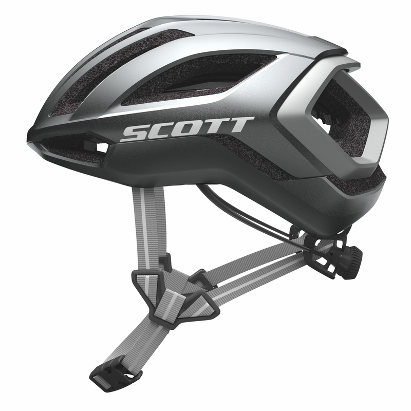 Scott cyklistická helma CENTRIC PLUS dark silver/reflective grey