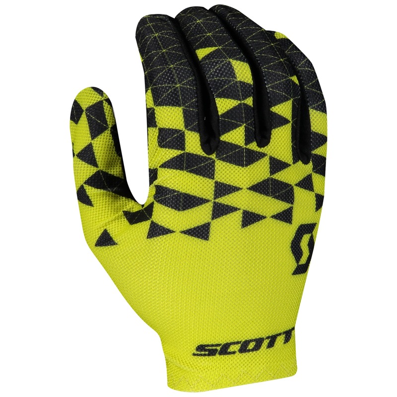 Scott cyklistické rukavice RC TEAM LF sulphur yellow/black