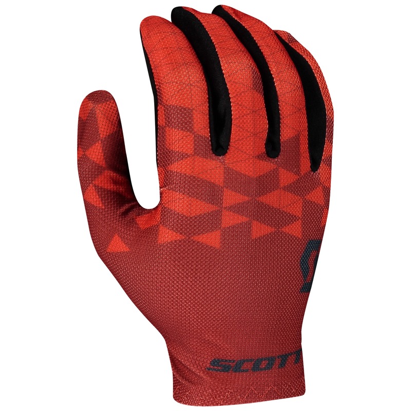 Scott cyklistické rukavice RC TEAM LF fiery red/dark grey