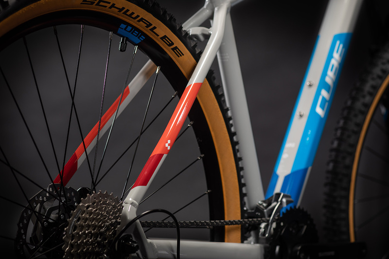 Cube horské kolo AIM SL grey blue red