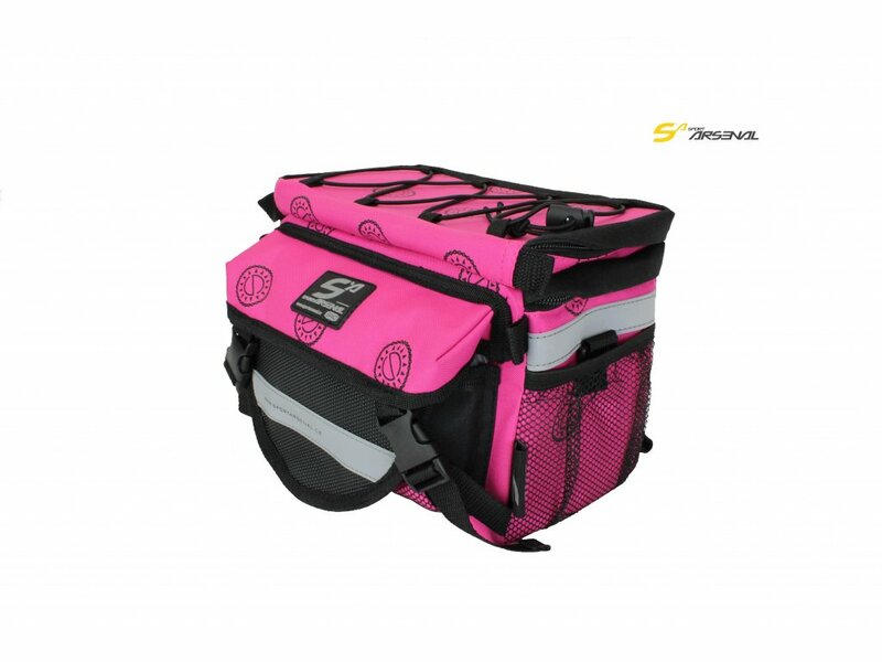 Sport Arsenal brašna na řidítka pink s držákem Quick Fix - ART. 540