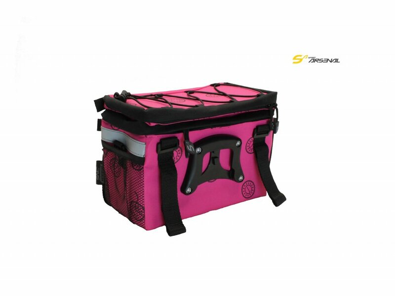 Sport Arsenal brašna na řidítka pink s držákem Quick Fix - ART. 540