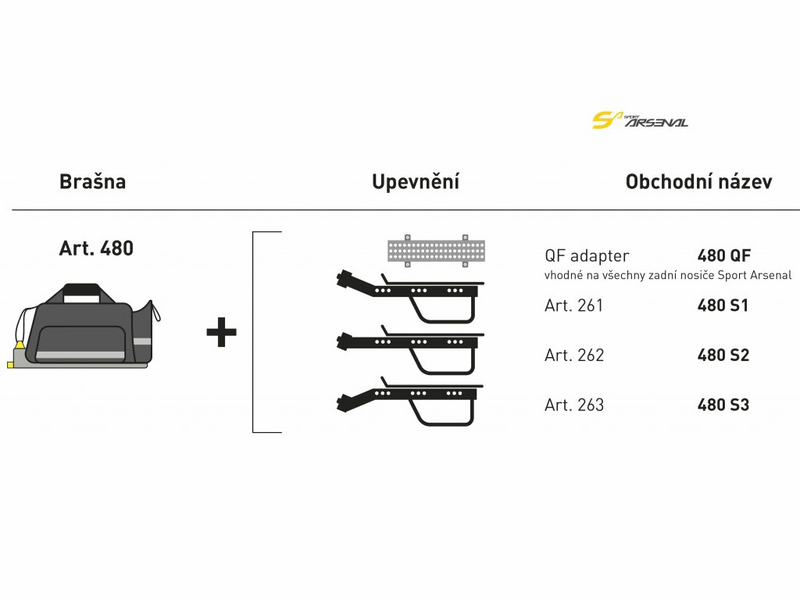 Sport Arsenal brašna na nosič ART. 480