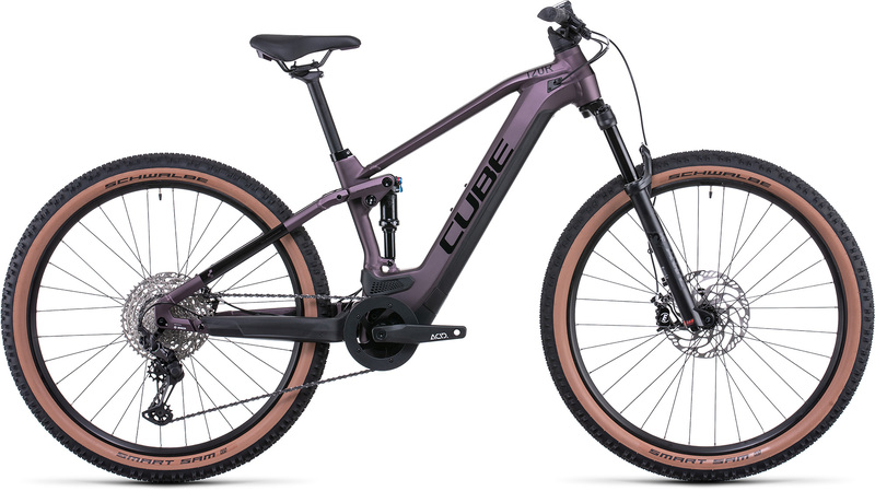 Cube horské elektrokolo STEREO HYBRID 120 RACE smokylilac black