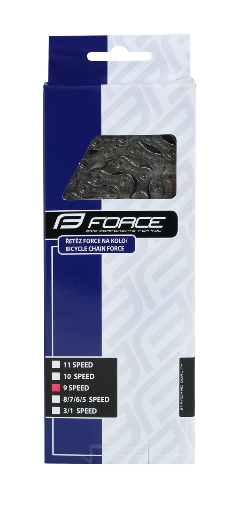 Force řetěz P9002 pro 9-kolo stříbrno/šedý