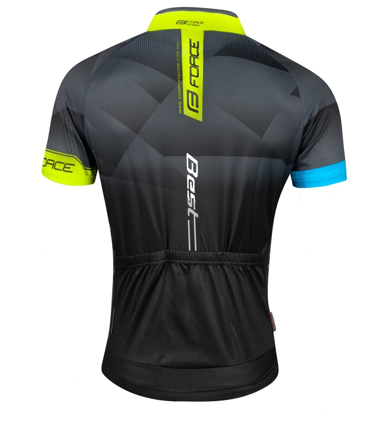 Force dres BEST krátký rukáv, černo-fluo