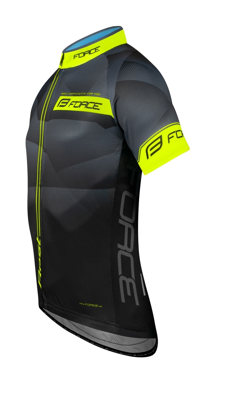 Force dres BEST krátký rukáv, černo-fluo
