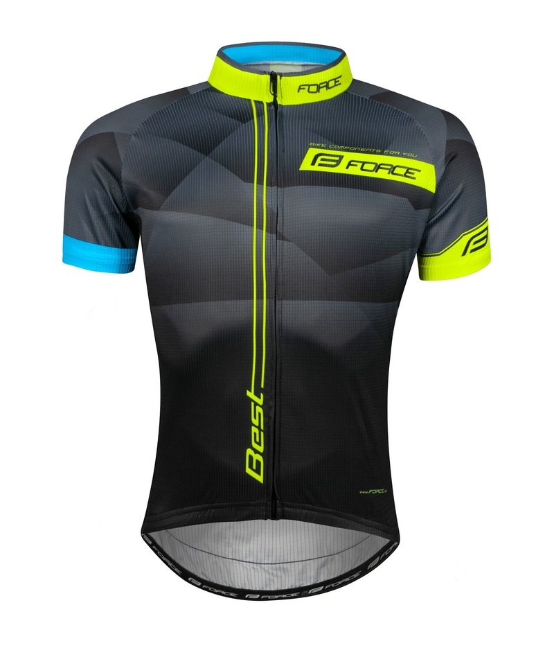 Force dres BEST krátký rukáv, černo-fluo