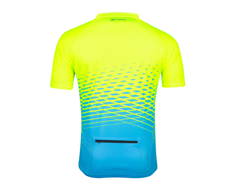 Force dres MTB ANGLE krátký rukáv, fluo-modrý