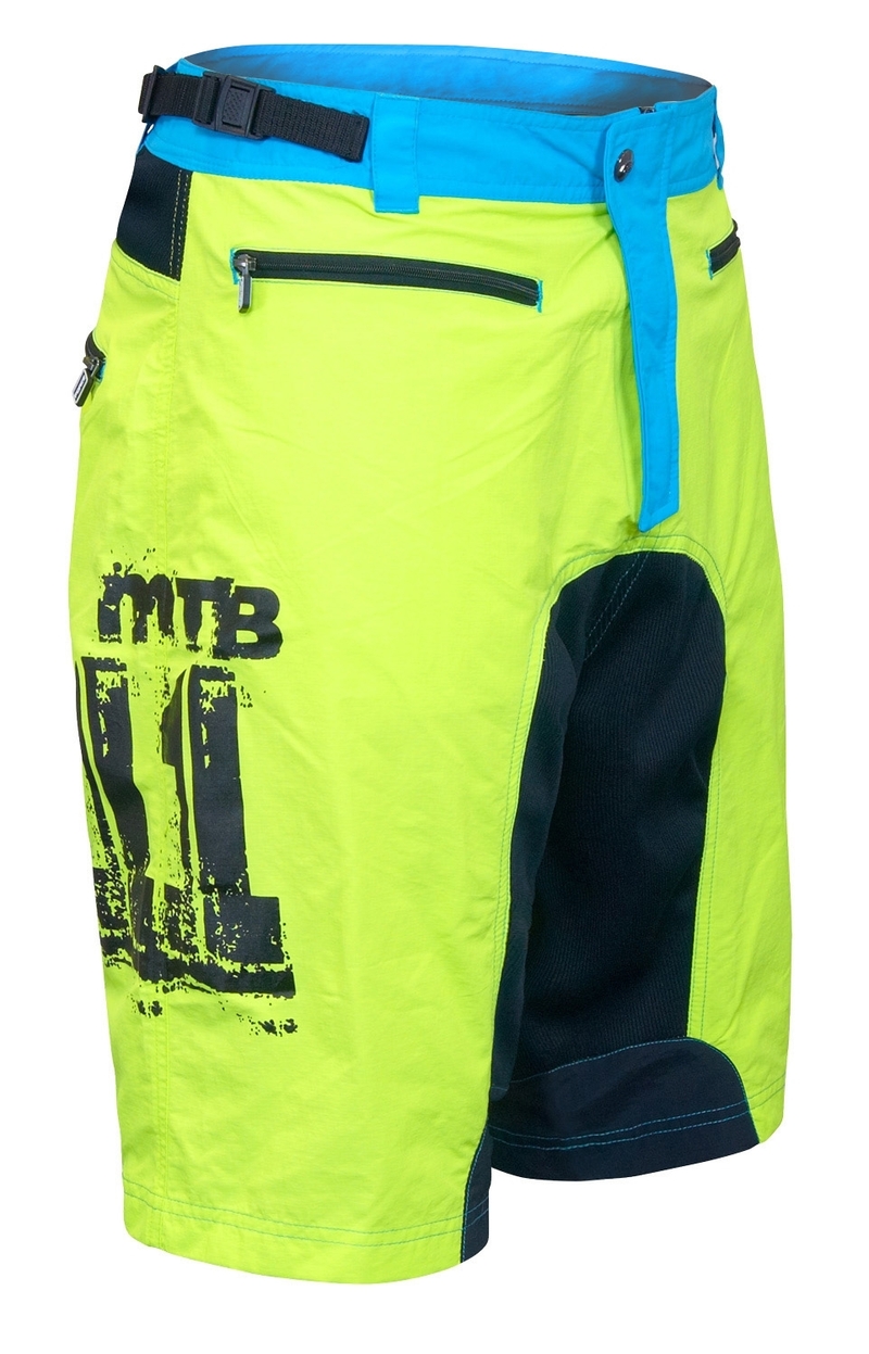 Force kraťasy MTB-11 s odnímatelnou vložkou, fluo