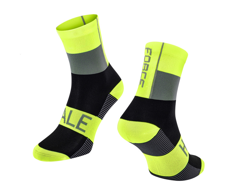 Force ponožky HALE fluo-černo-šedé