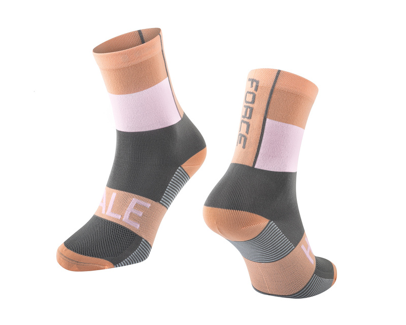 Force ponožky HALE oranžovo-bílo-šedé