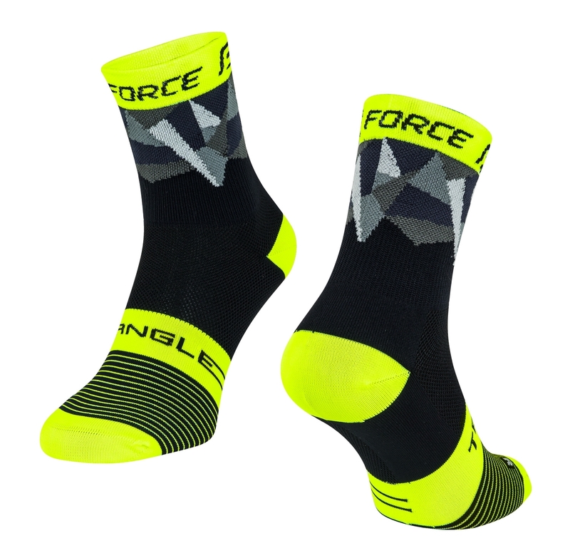 Force ponožky TRIANGLE černo-fluo-šedé