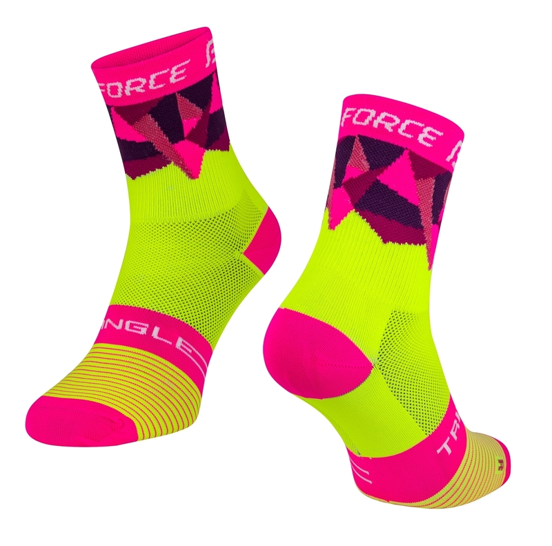 Force ponožky TRIANGLE fluo-růžové
