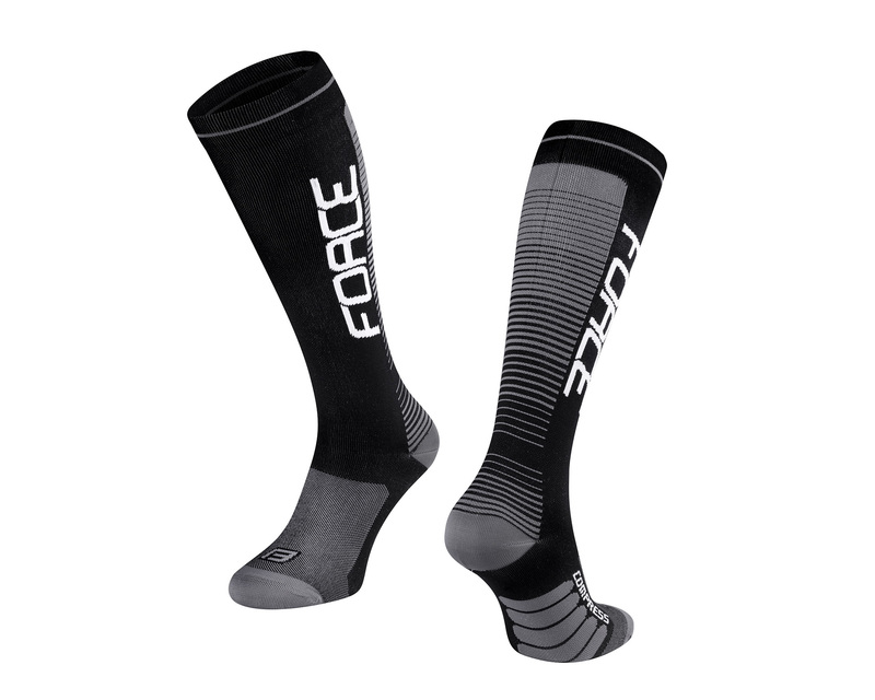 Force ponožky COMPRESS, černo-šedé