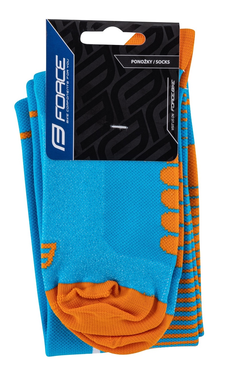 Force ponožky COMPRESS, modro-oranžové