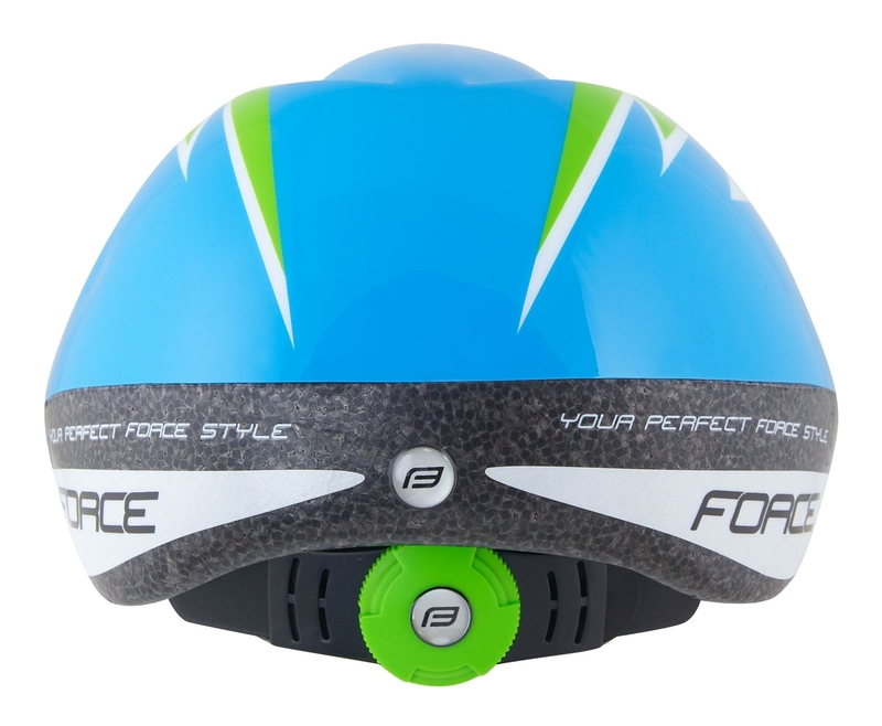 Force dětská helma FUN STRIPES, modro-zeleno-bílá