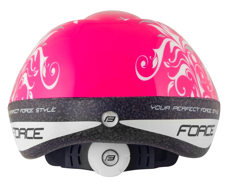 Force dětská helma FUN FLOWERS,  růžovo-bílo-šedá